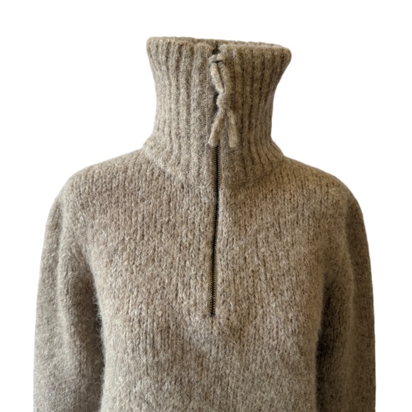 J MCLAUGHLIN MORITZ ALPACA BLEND KNIT 1/4 ZIP SWEATER LS SOFT COZY COMFY CHIC S - Picture 3 of 10